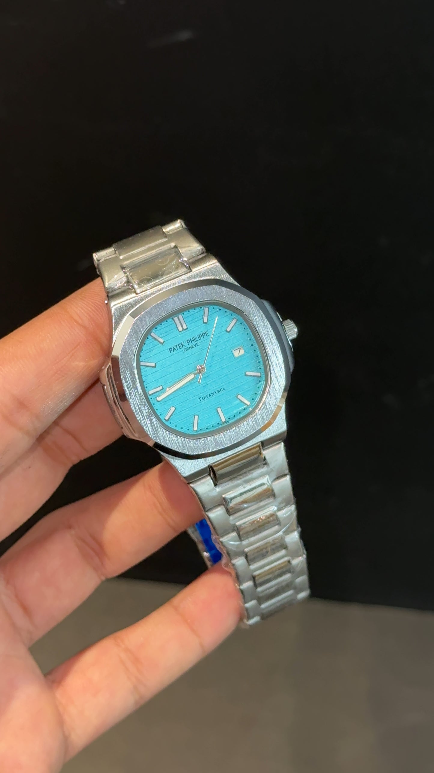 PP | Silver chain | Tiffany dial
