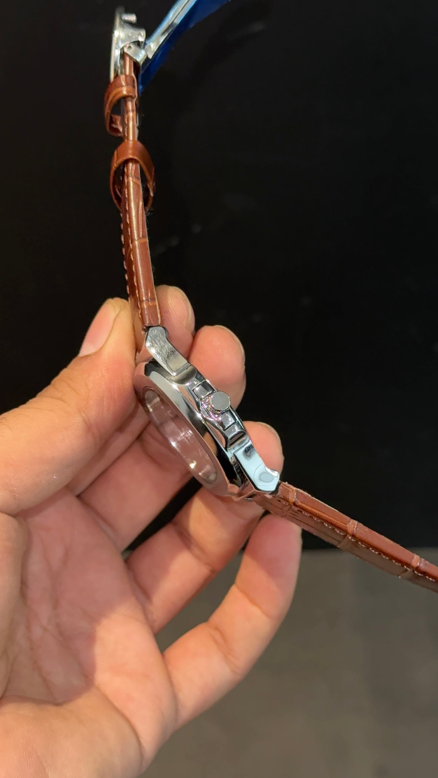 PP | Silver bezel | Brown Dial | Brown Leather Strap
