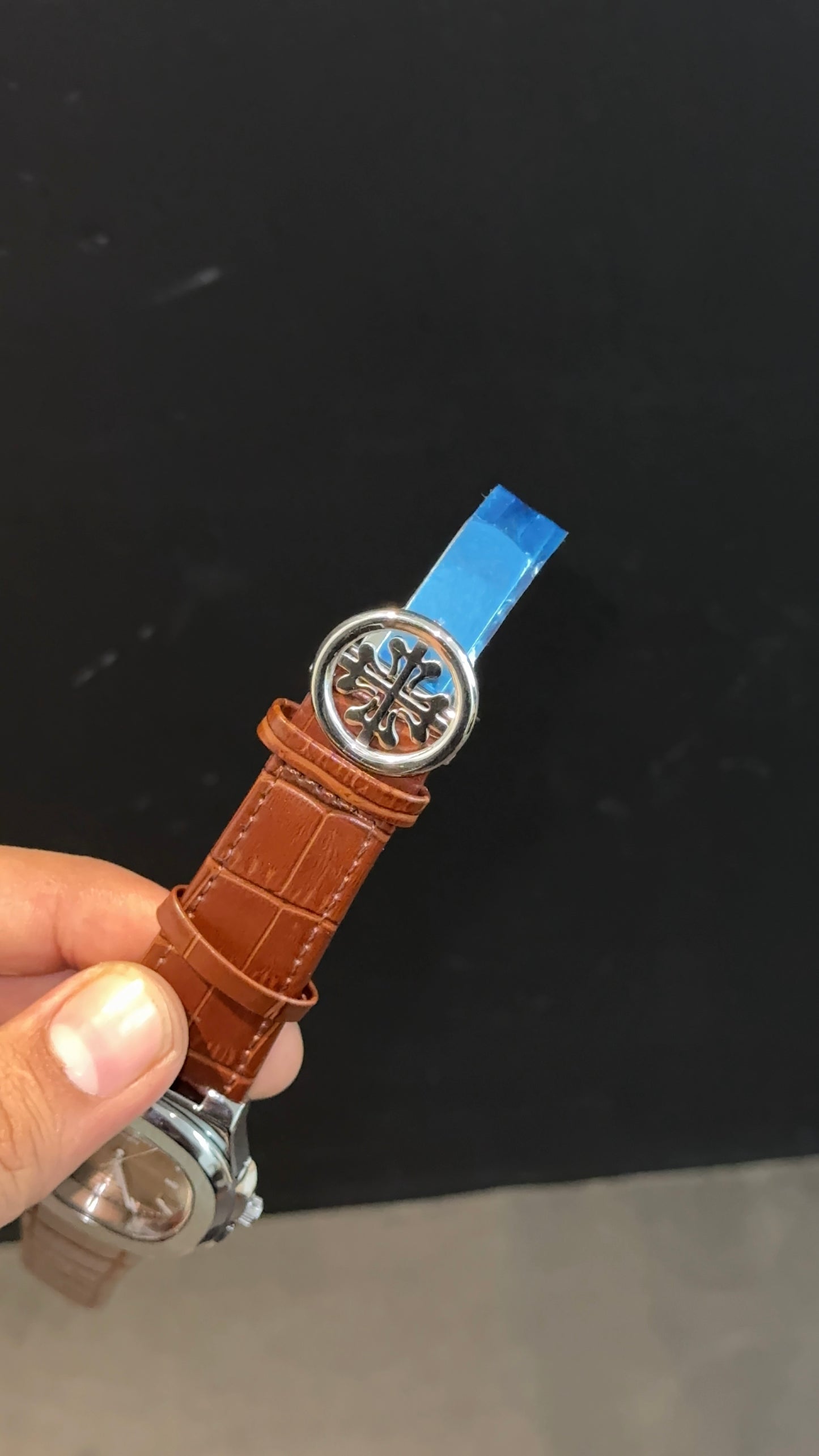 PP | Silver bezel | Brown Dial | Brown Leather Strap