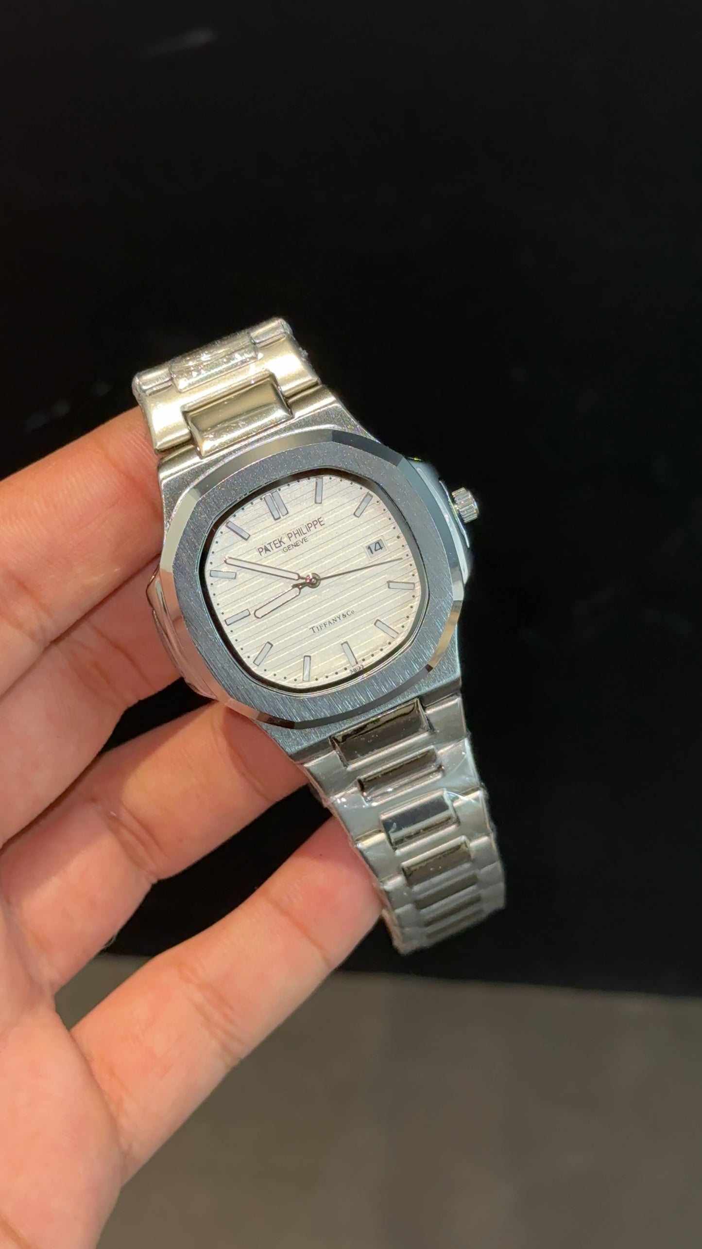 PP | Silver chain | White dial