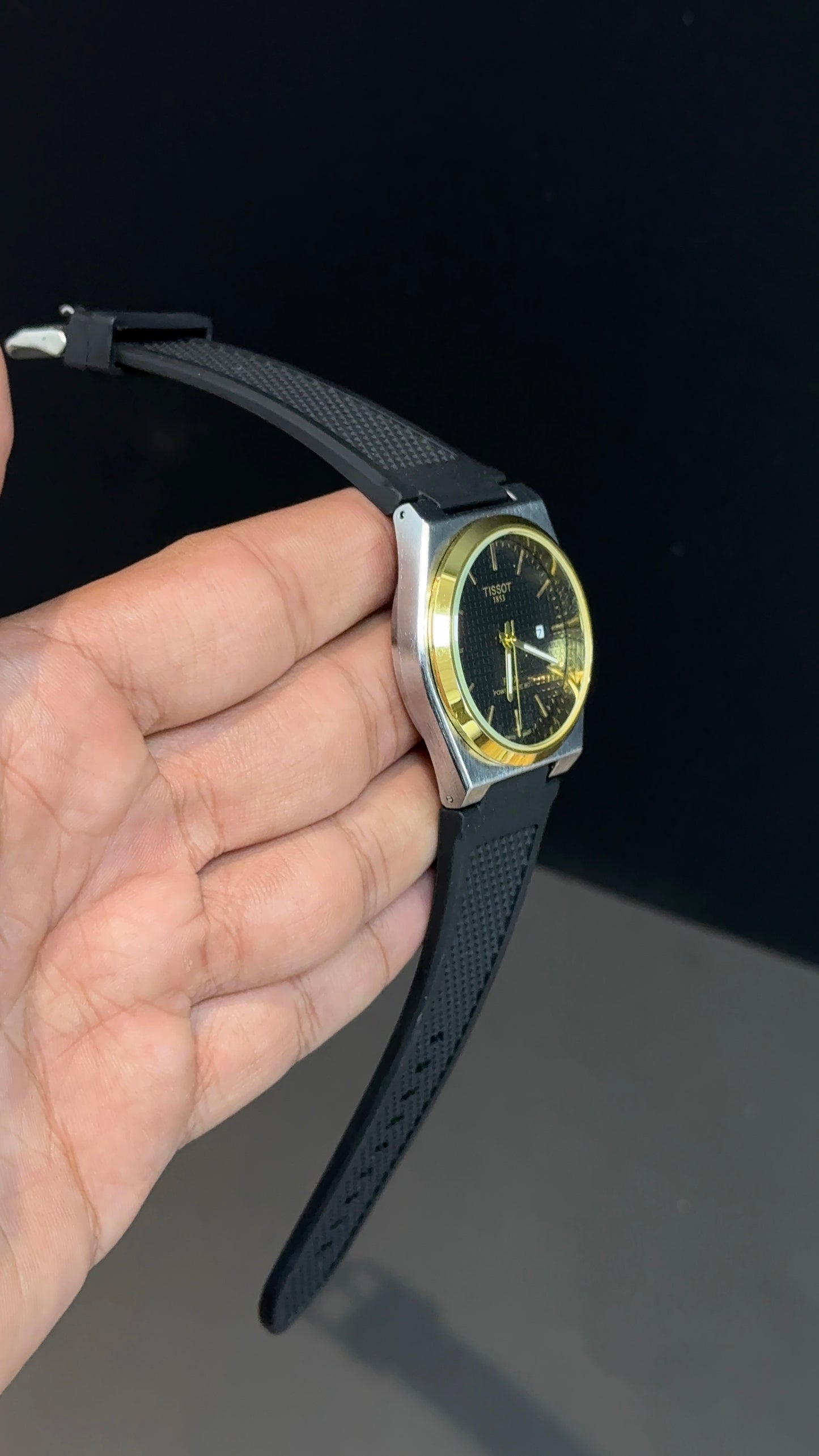 Tissot 1853 | 36mm | Black Dial | Gold Case | Silicon Strap