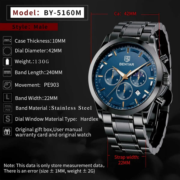 Benyar | BY-5160 B-BE | Chronograph Exclusive Watch
