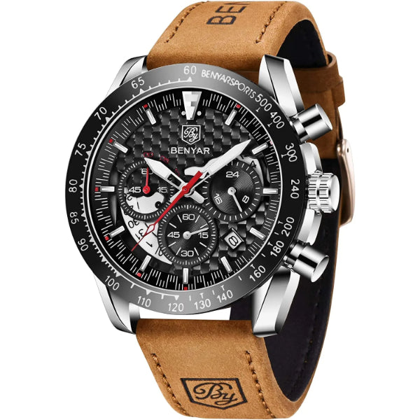 BENYAR | BY-5175 BR-B | Luxury Sports Quartz Watch | Chronograph