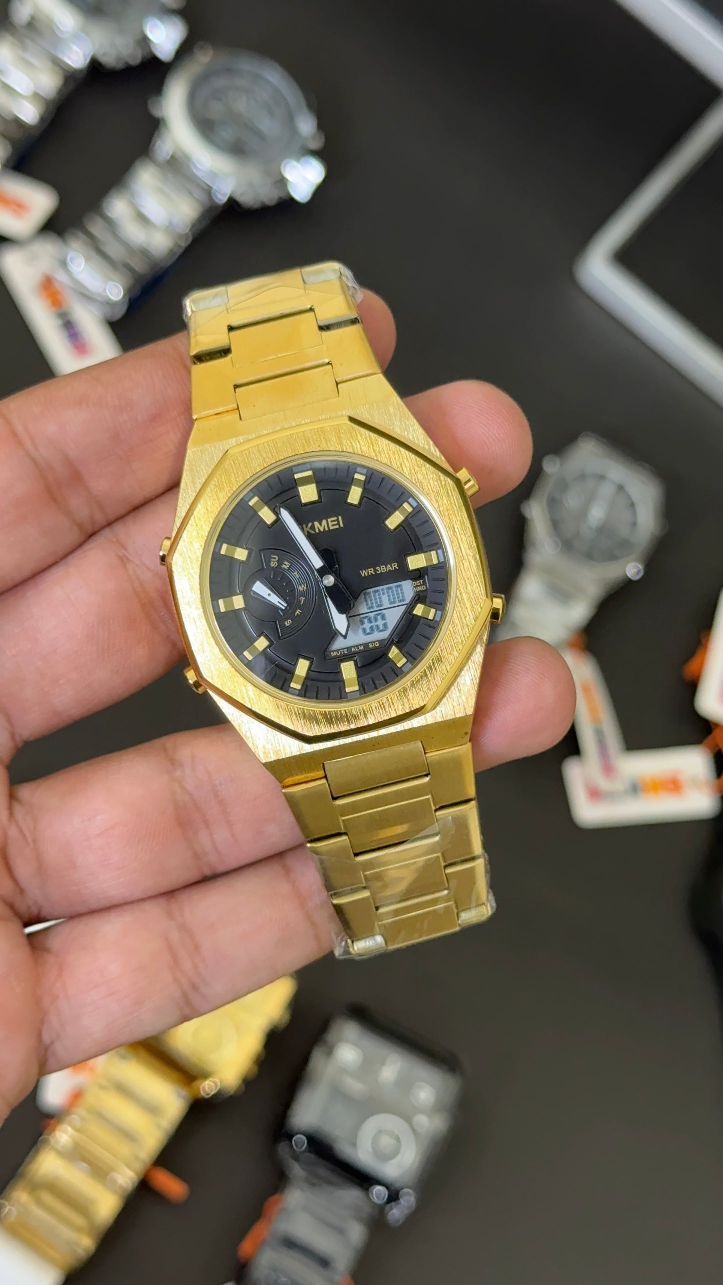 Skmei - 1816 | Gold | International time zones | Multifunctional Watch