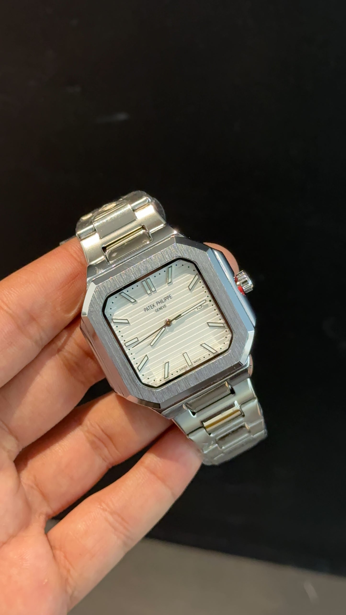 PP Cubi | silver chain | white dial