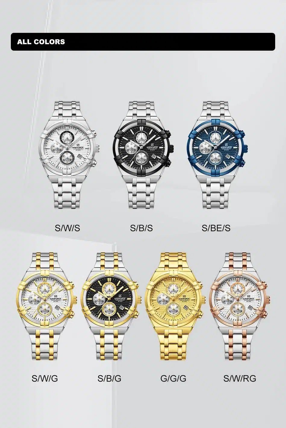 Naviforce NF-8042 Chronograph Edition New Arrival S-B-S