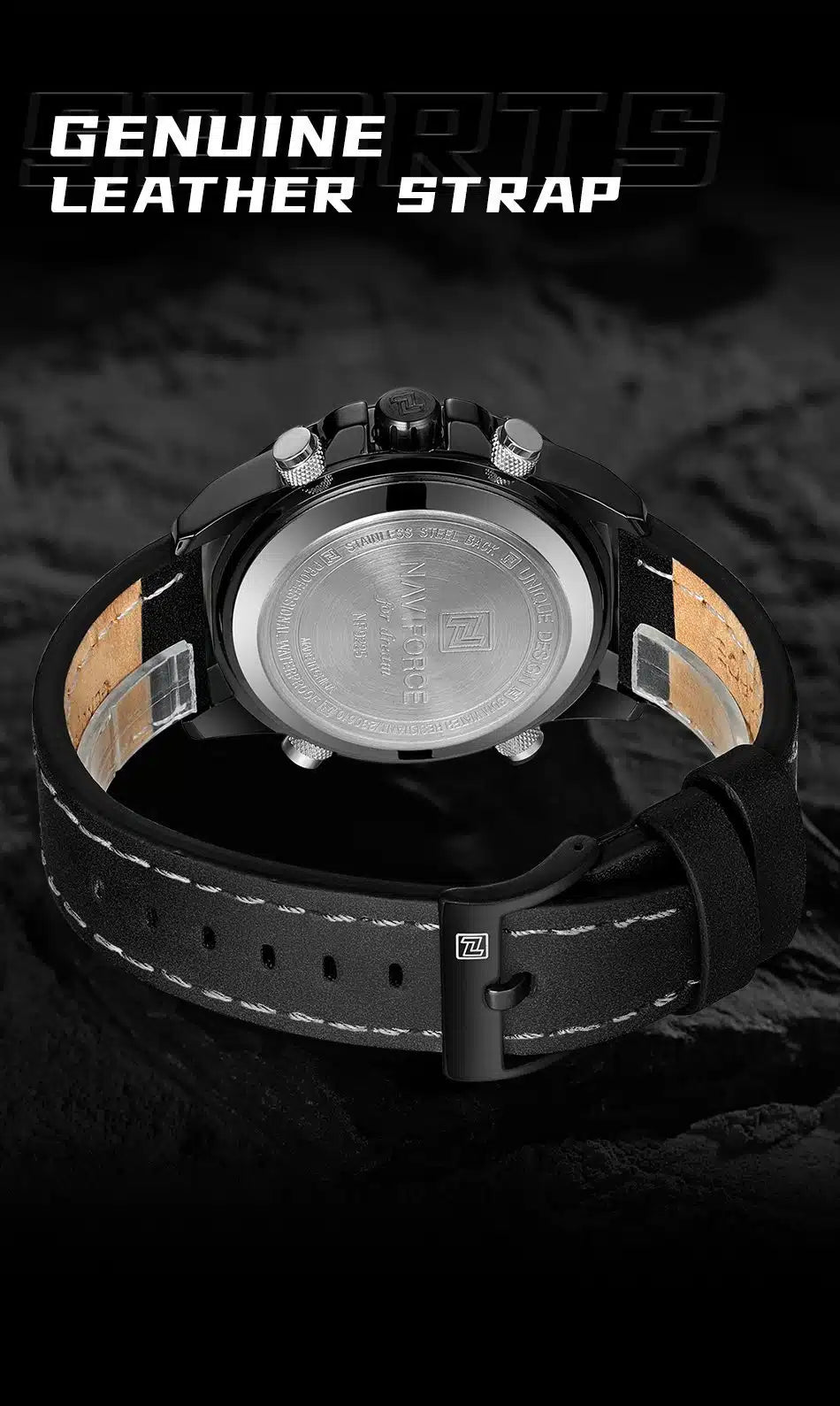 Naviforce NF 9225 Dual Time Editon B-B-B