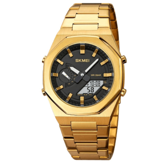 Skmei - 1816 | Gold | International time zones | Multifunctional Watch