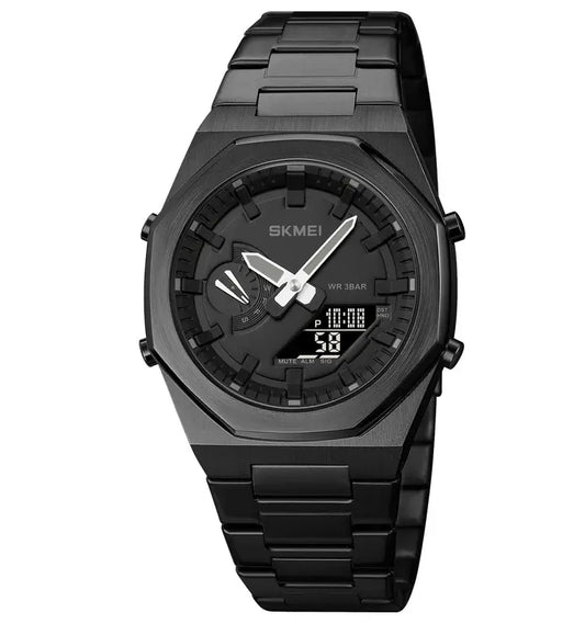 Skmei - 1816 | Black | International Time Zones | Multifunctional Watch