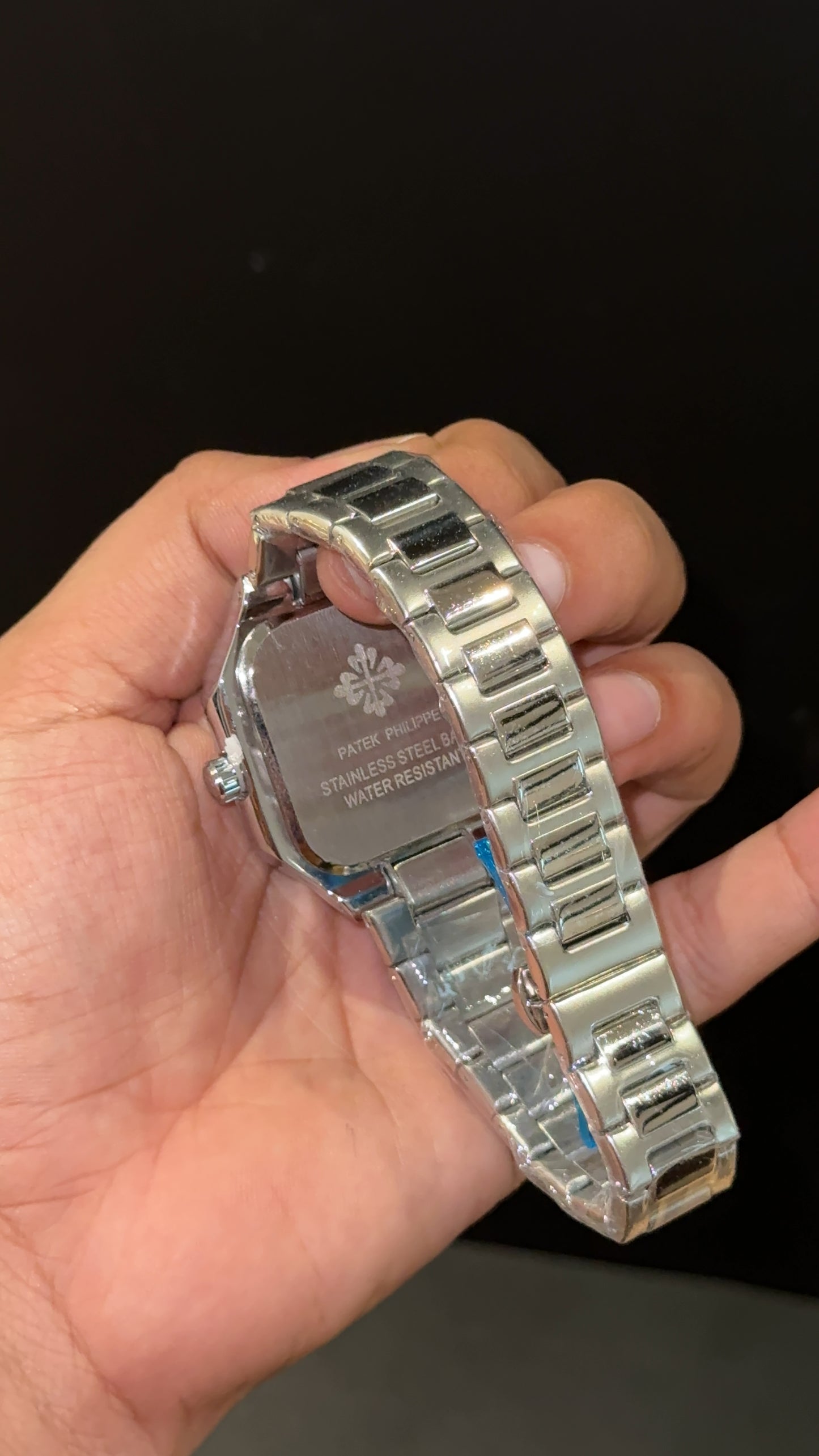 PP Cubi | silver chain | grey dial