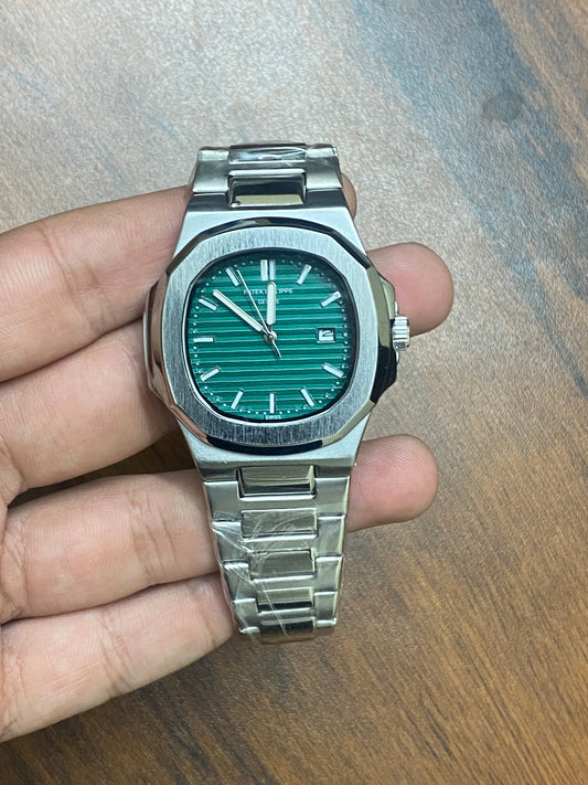 Pp silver green dial