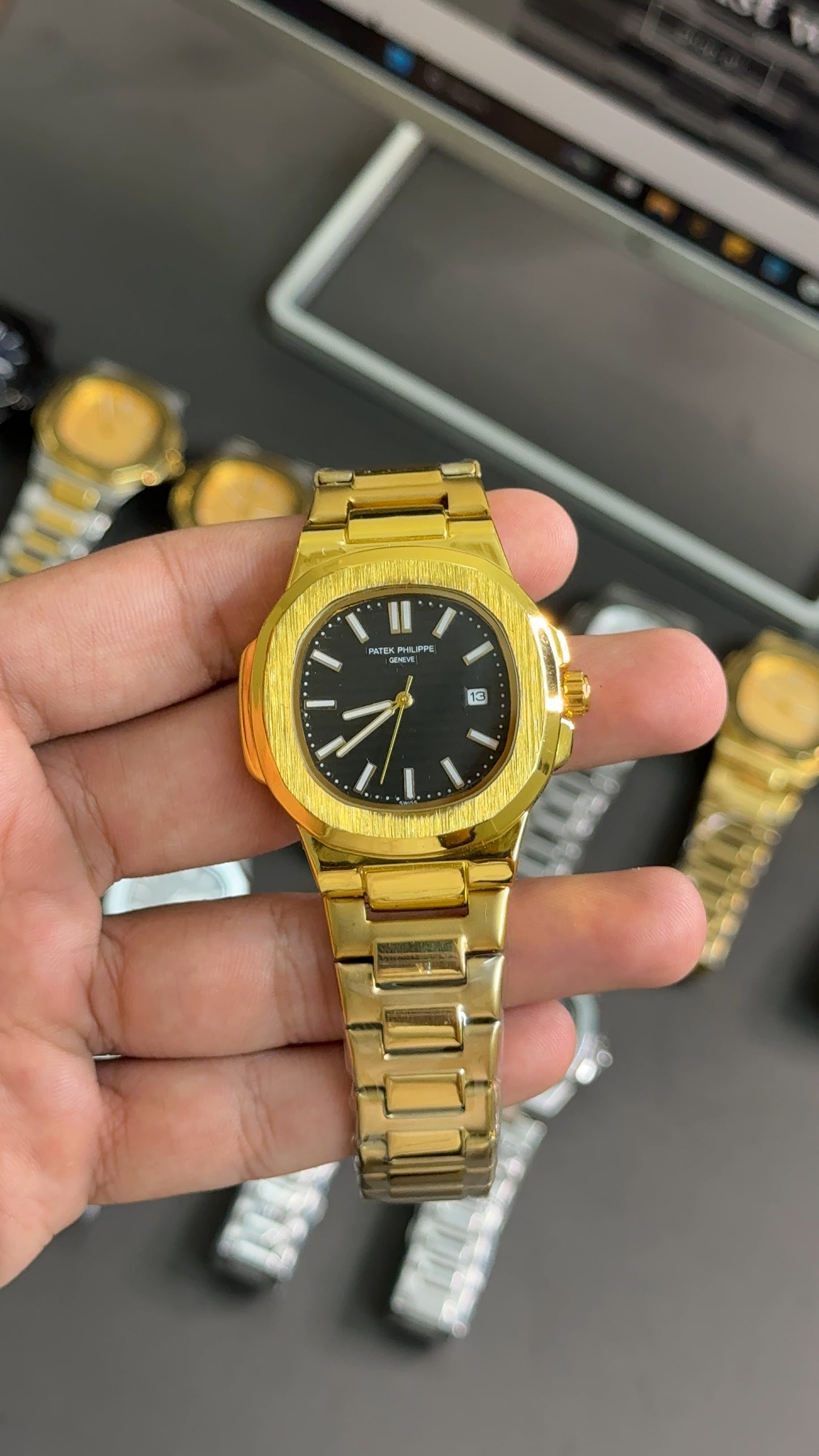 Pp full gold black dial