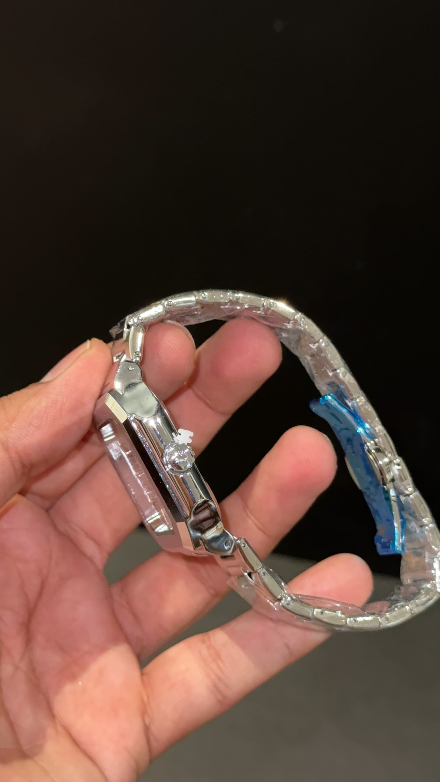 PP Cubi | silver chain | grey dial