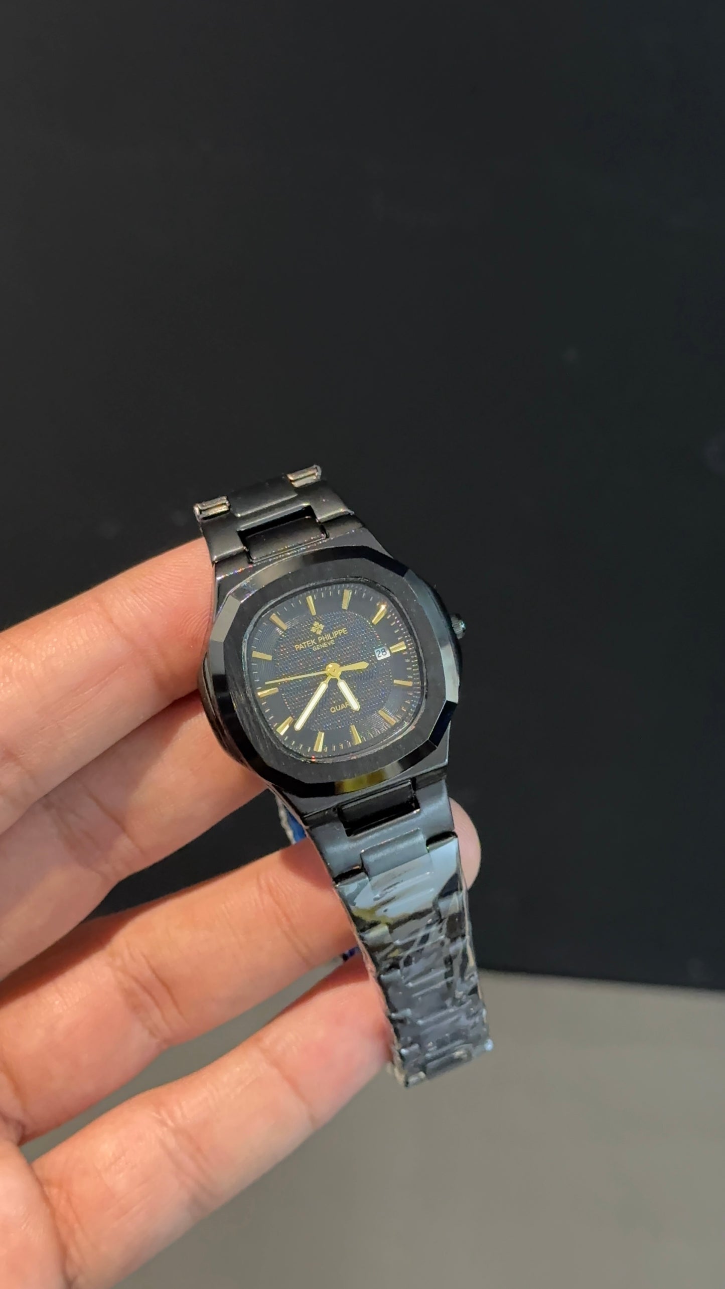 Pp| Woman | Black Chain | Black Gold Dial