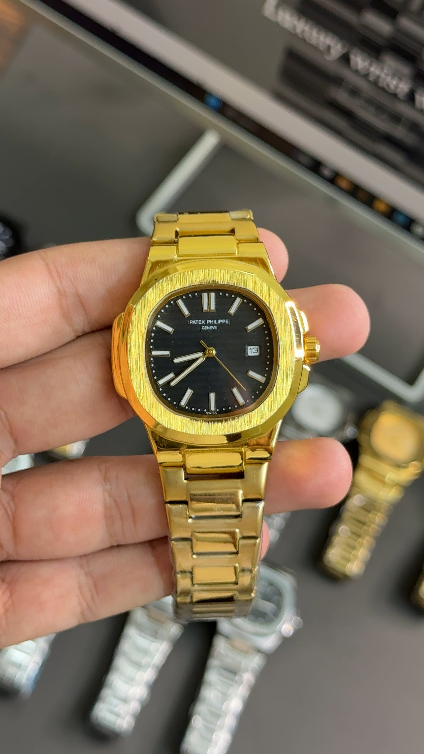 Pp full gold black dial