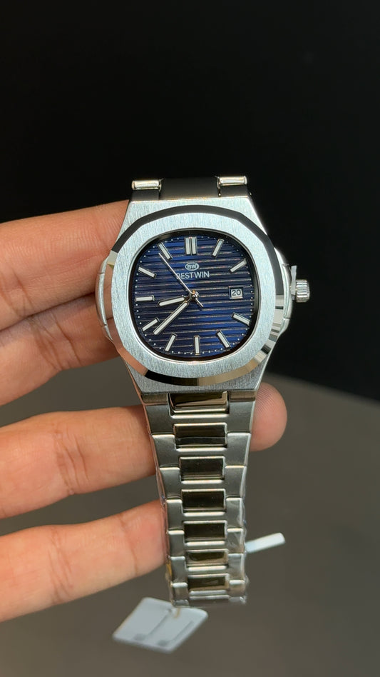 Bestwin | Silver Chain | Blue Dial