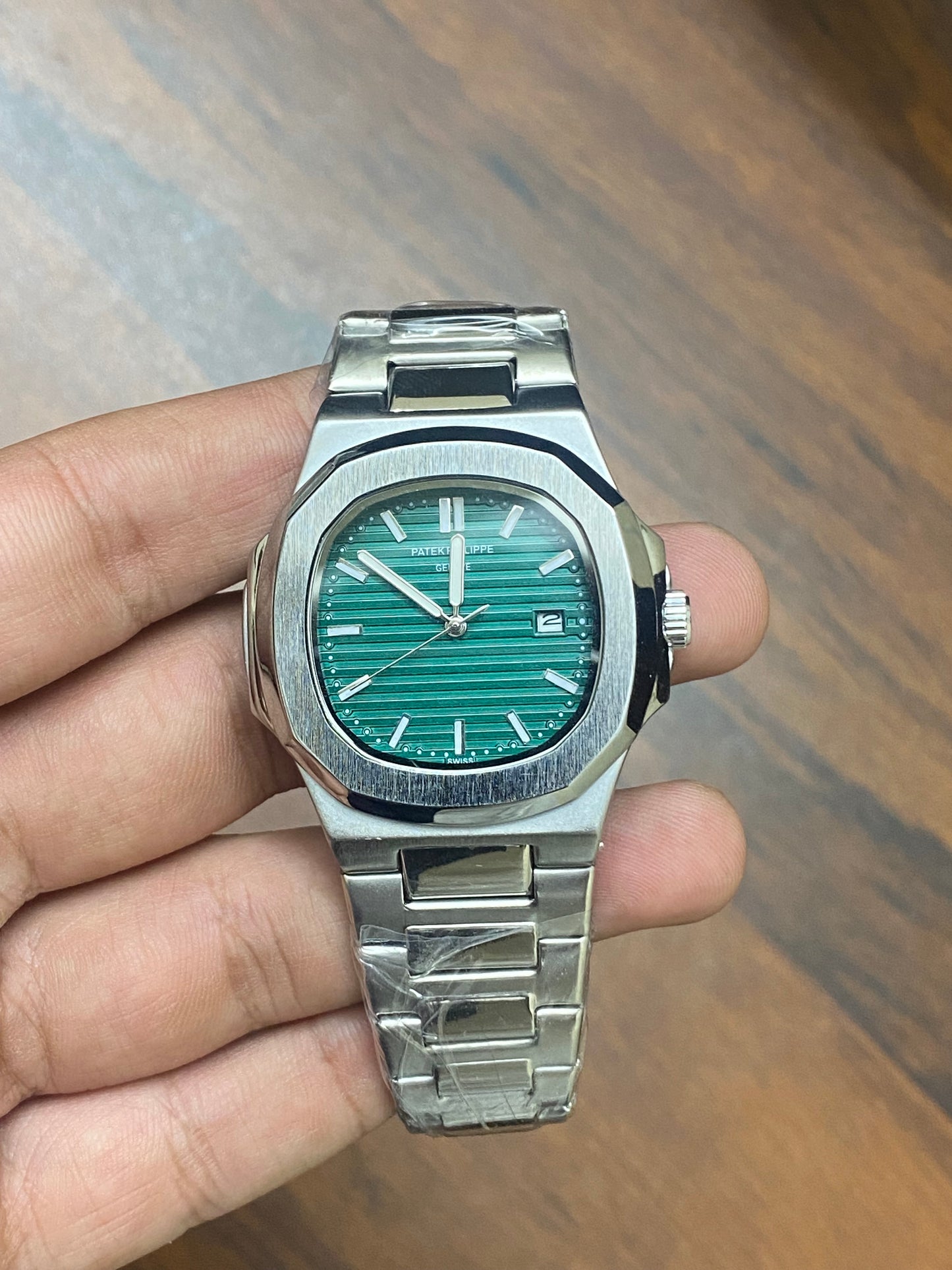 Pp silver green dial