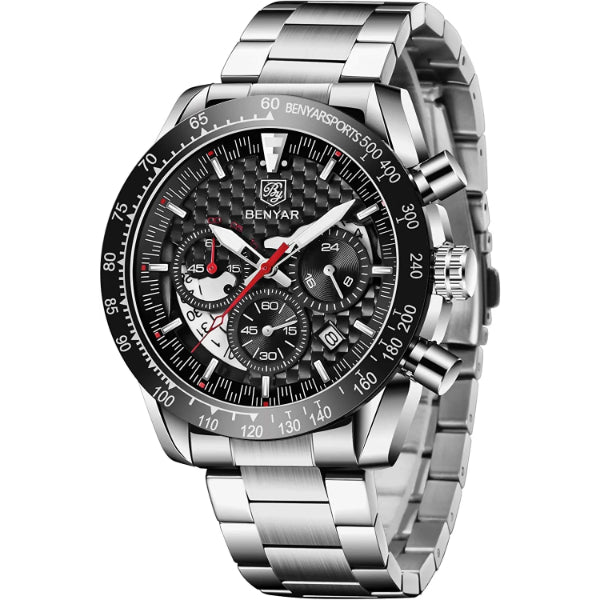 BENYAR | BY-5175 S-B | Luxury Sports Quartz Watch | Chronograph