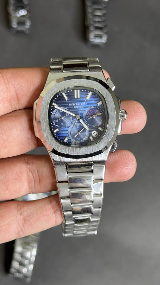 Pp Silver | Chronograph | Blue Dial