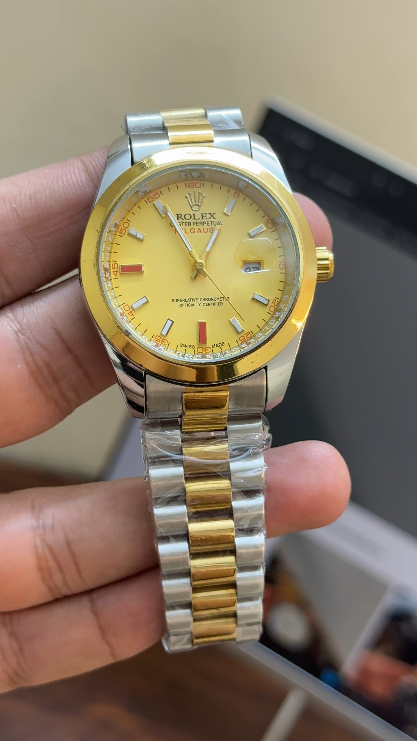 Date41 two tone gold