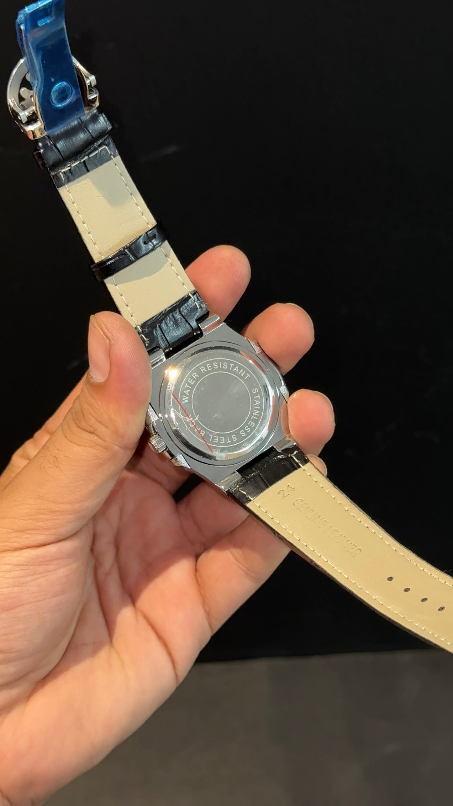 PP | Silver bezel | Tiffany Dial | Black Leather Strap