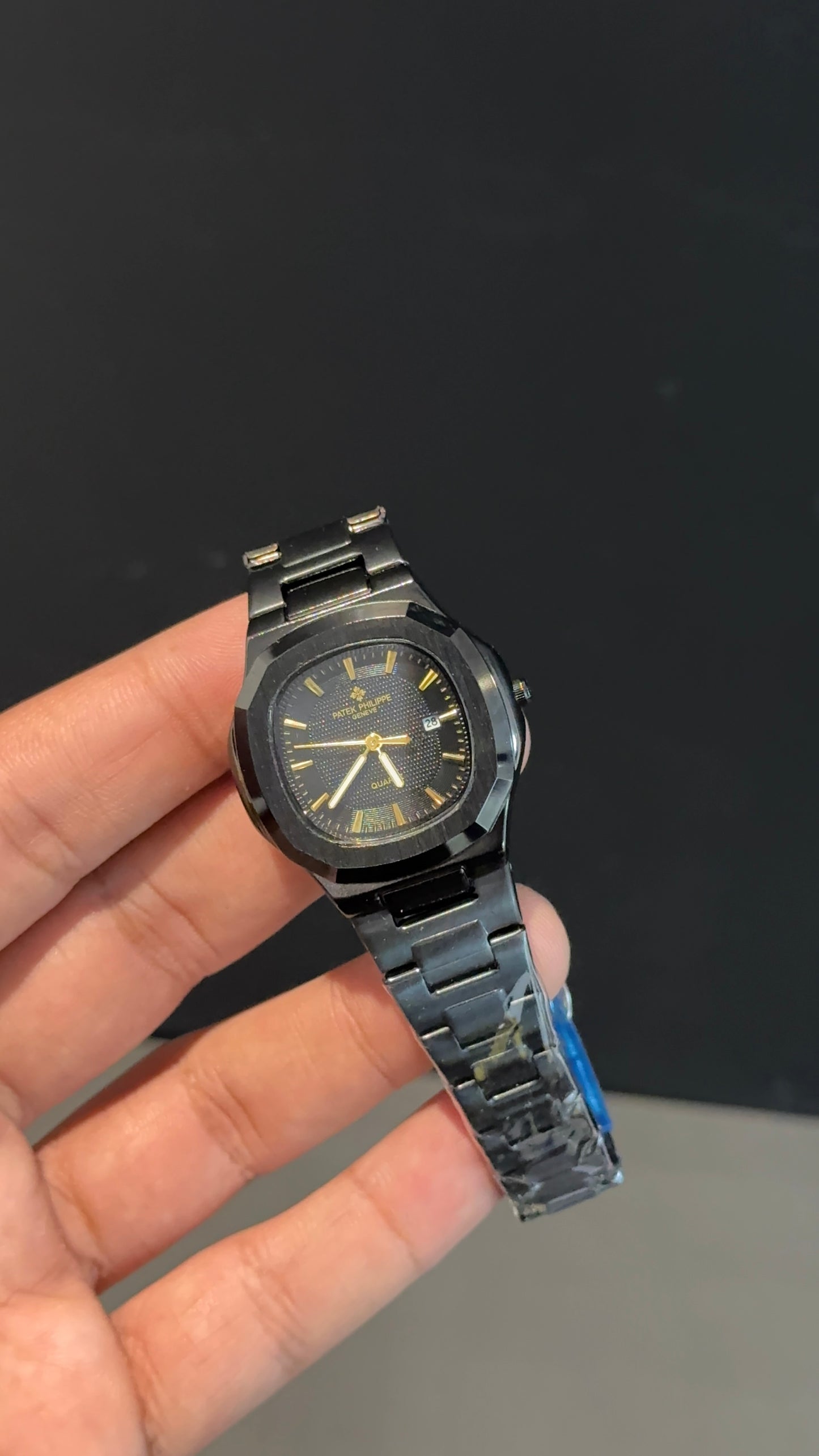 Pp| Woman | Black Chain | Black Gold Dial