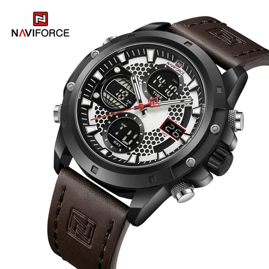 Naviforce NF 9225 Dual Time Editon B-W-DBN