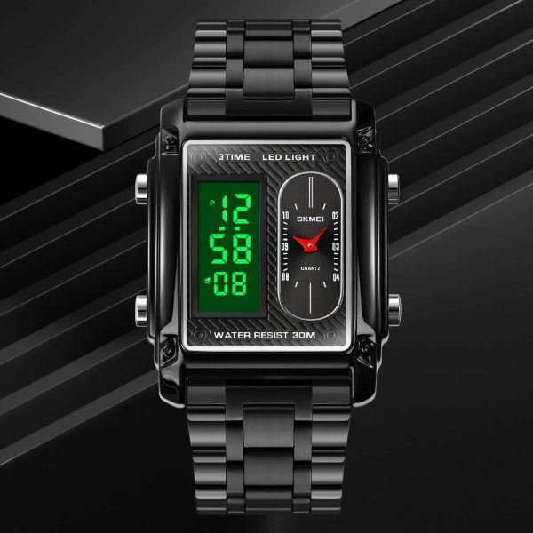 Skmei  S-1868 | Led Luminous | Waterproof | All Black